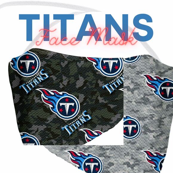 Face Mask (2) NFL Tennessee Titans - Picture 1 of 4